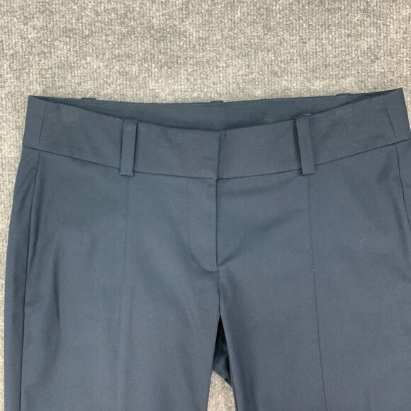 Ann Taylor Carnegie Crop Pants Womens 2 Navy Low Rise Flat Front Straight Chino - Picture 4 of 13
